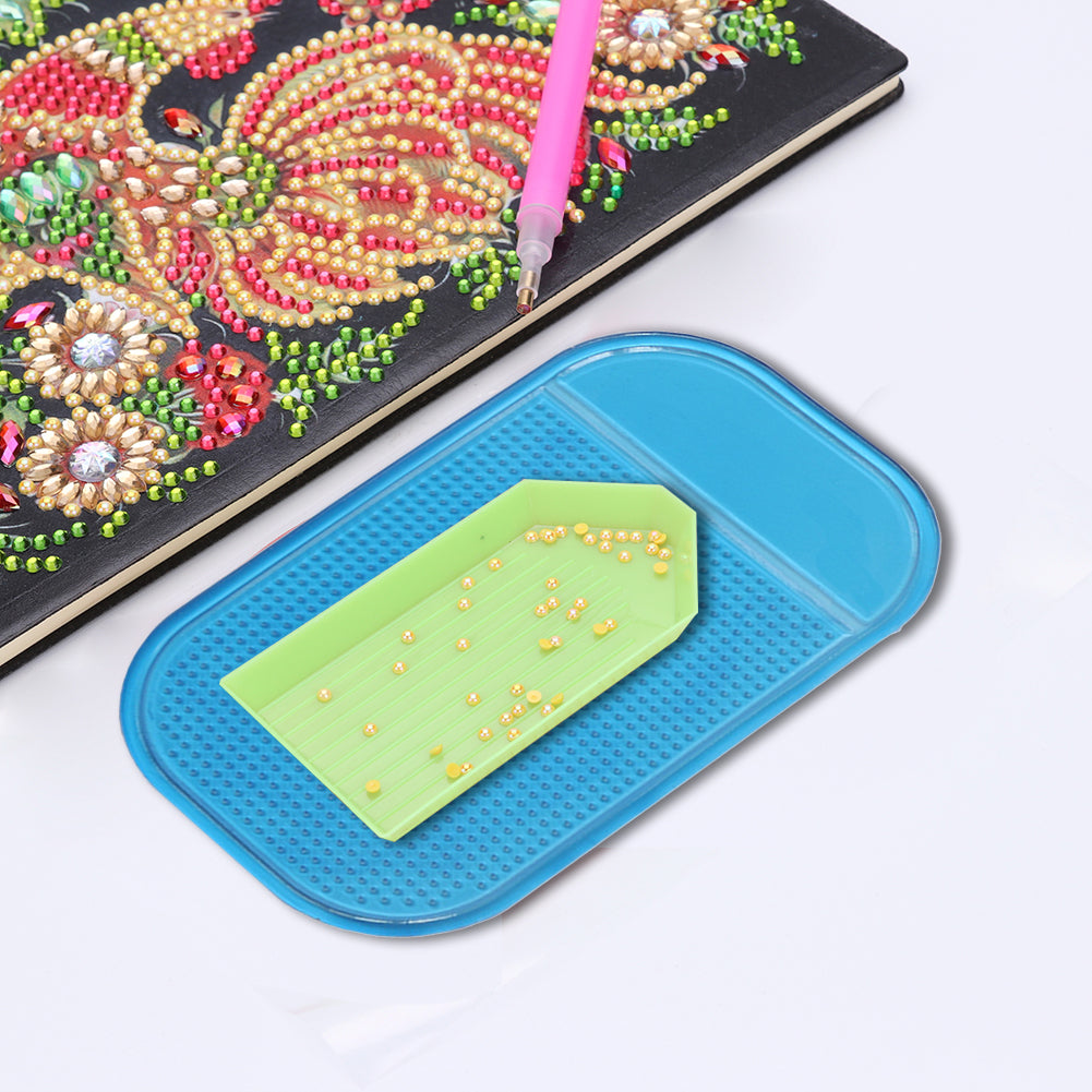 2pcs Anti-Slip Tools Sticky Mat Universal 5.59x3.27Inch Diamond Tray Sticky Mats