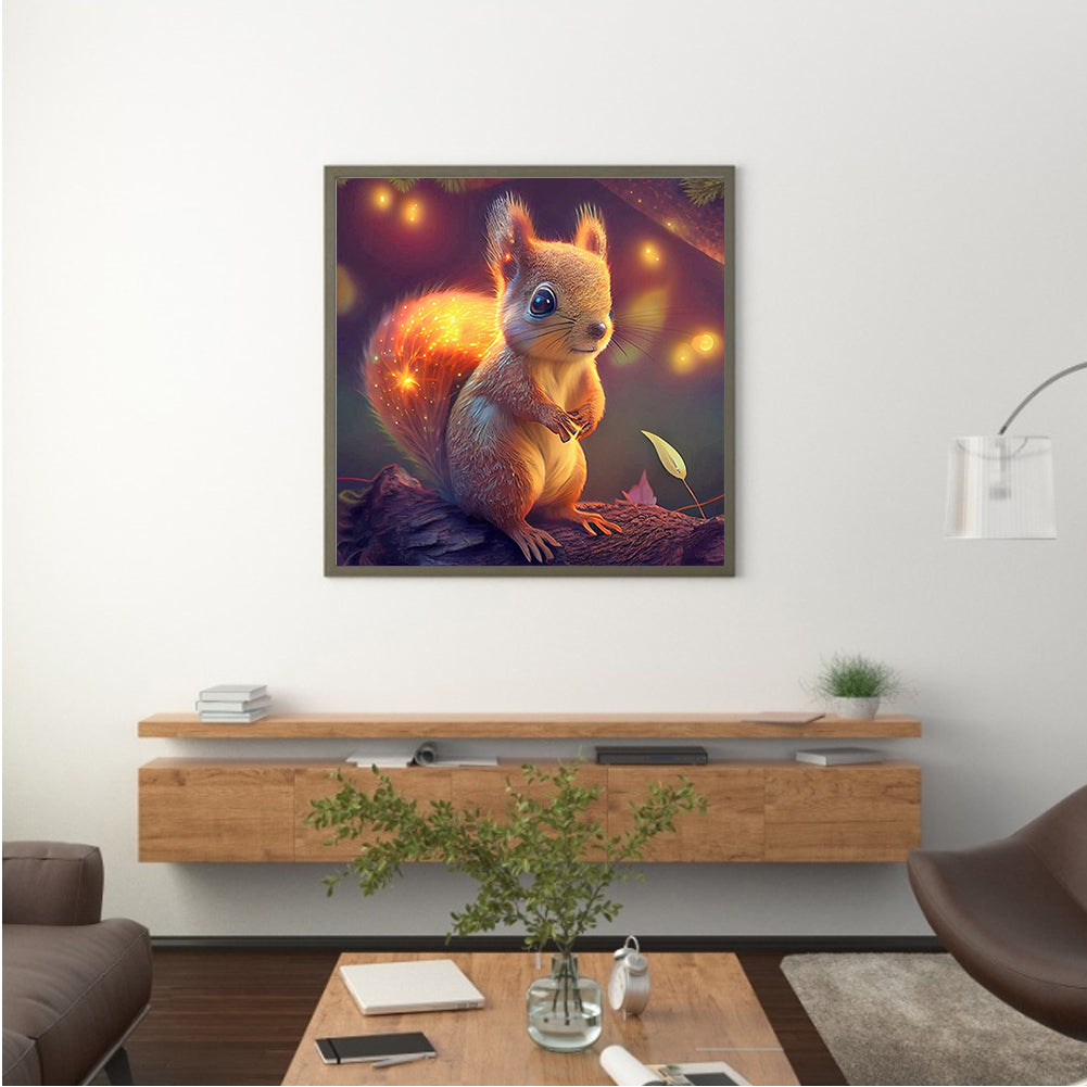 Cute Little Squirrel - Full Round Drill Diamond Painting 30*30CM