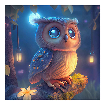 Little Owl - Full Round Drill Diamond Painting 30*30CM