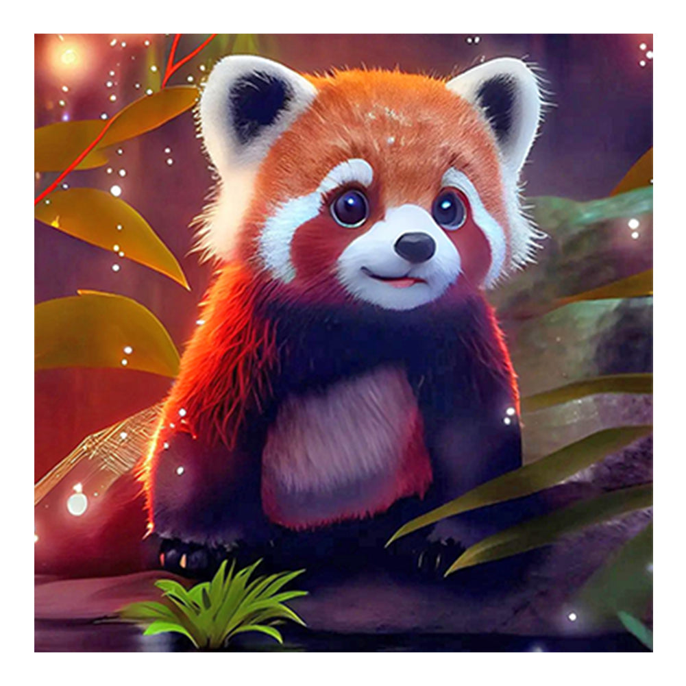 Red Panda - Full Round Drill Diamond Painting 30*30CM
