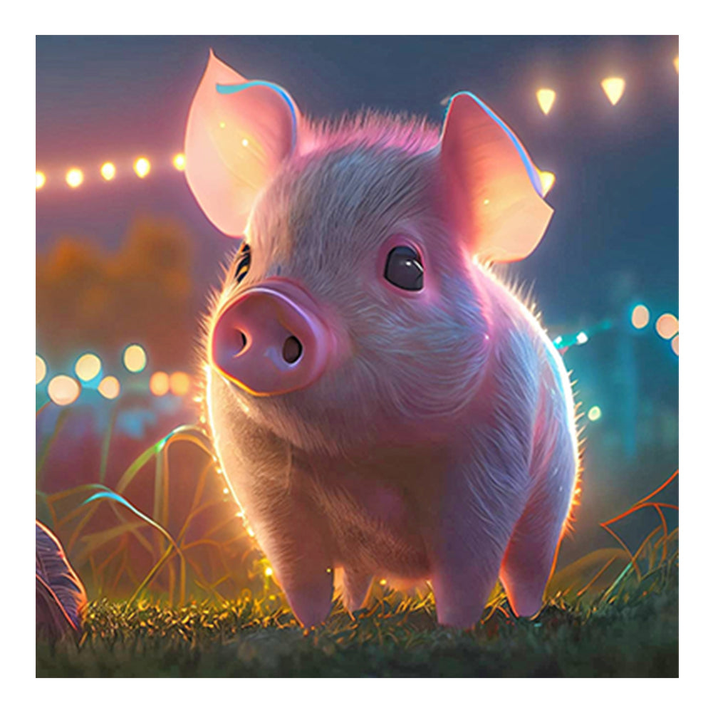 Piggy - Full Round Drill Diamond Painting 30*30CM