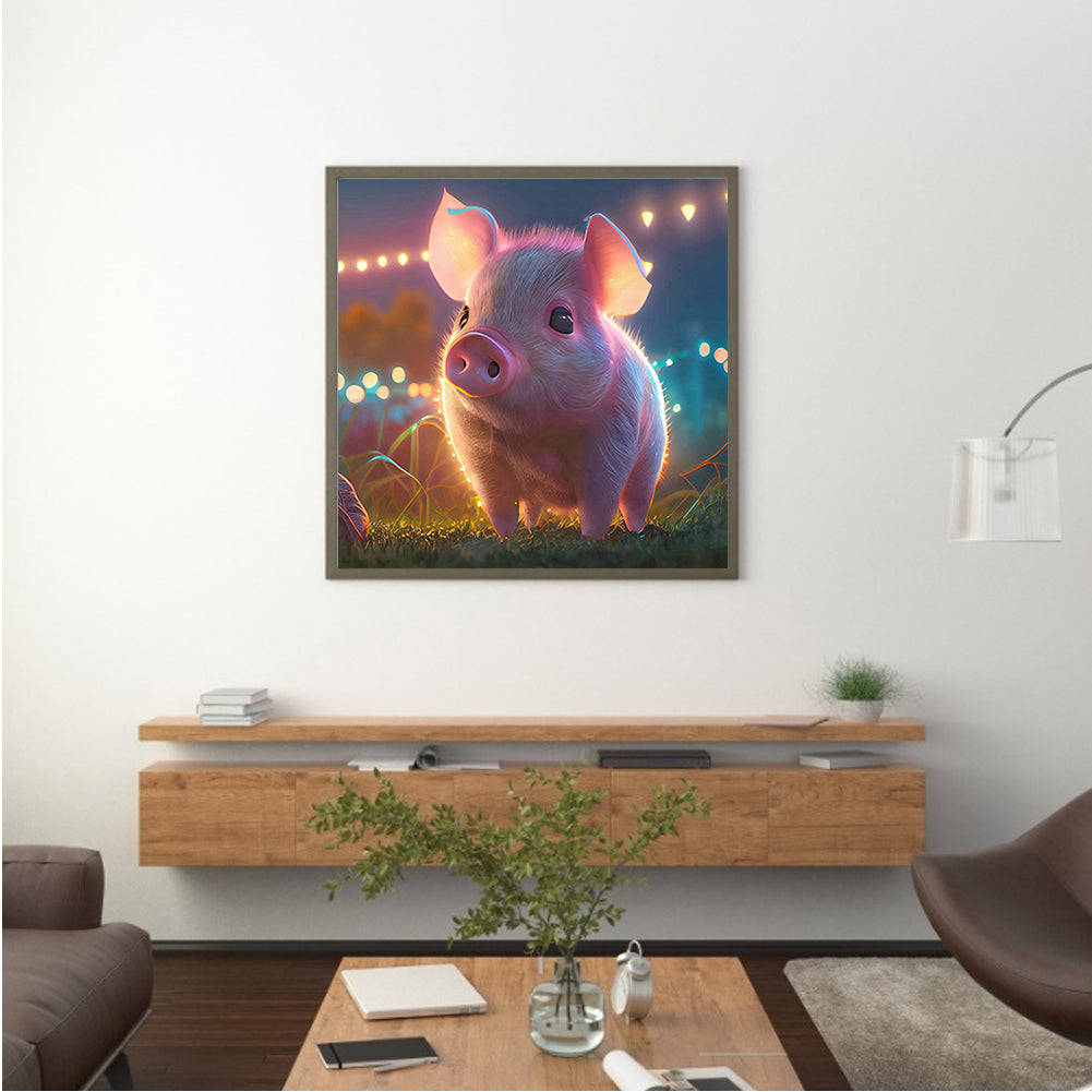 Piggy - Full Round Drill Diamond Painting 30*30CM