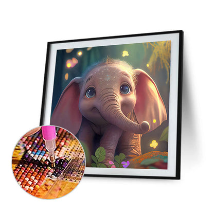 Elephant - Full Round Drill Diamond Painting 30*30CM