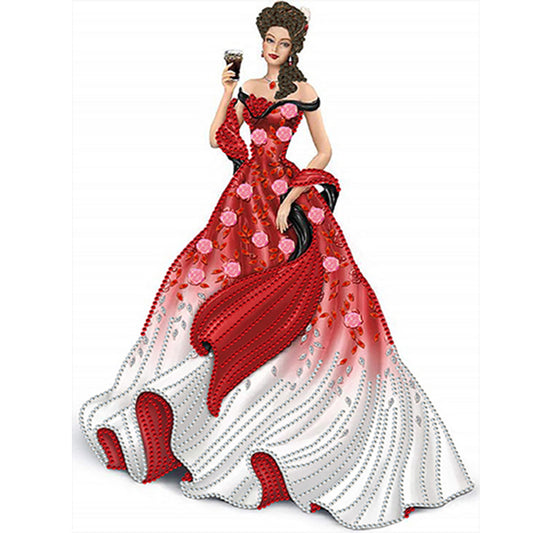 Elegant Lady - Special Shaped Drill Diamond Painting 30*40CM