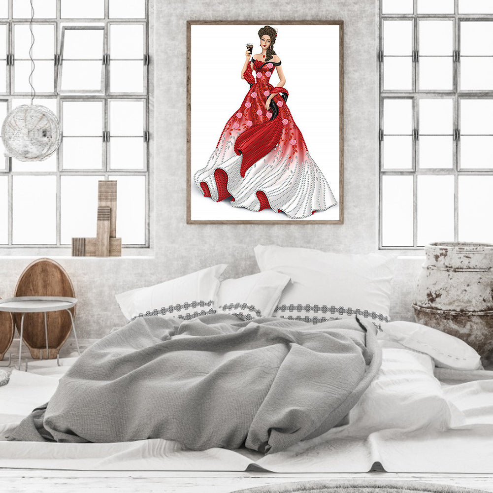 Elegant Lady - Special Shaped Drill Diamond Painting 30*40CM