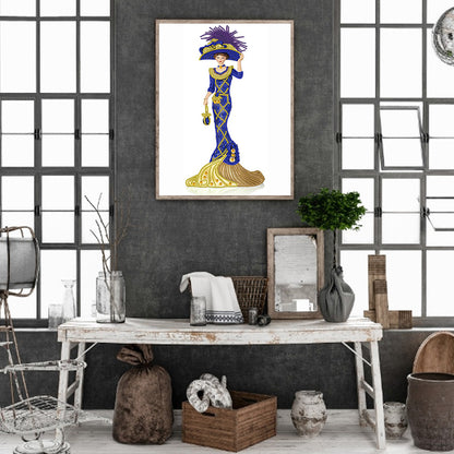 Elegant Lady - Special Shaped Drill Diamond Painting 30*40CM