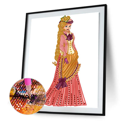 Elegant Lady - Special Shaped Drill Diamond Painting 30*40CM