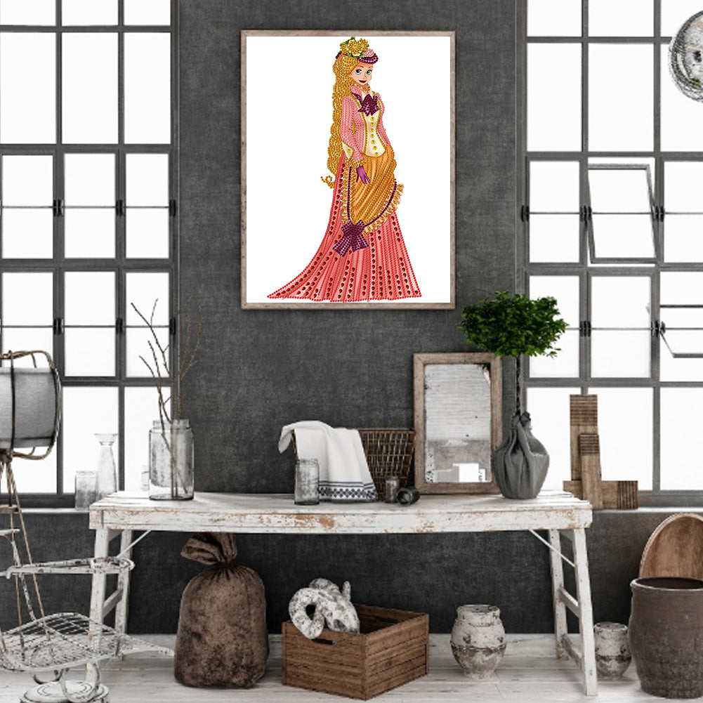 Elegant Lady - Special Shaped Drill Diamond Painting 30*40CM