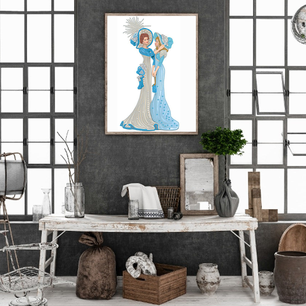 Elegant Lady - Special Shaped Drill Diamond Painting 30*40CM