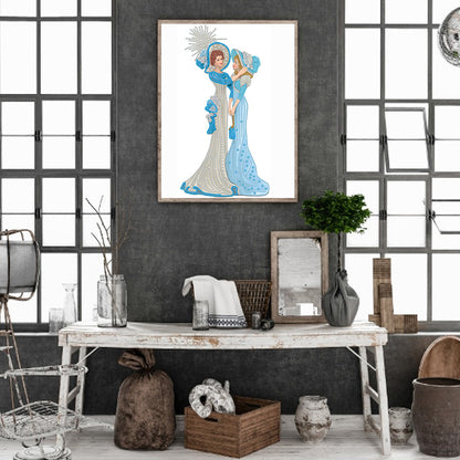 Elegant Lady - Special Shaped Drill Diamond Painting 30*40CM