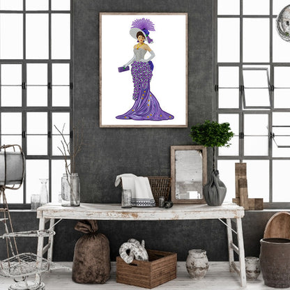 Elegant Lady - Special Shaped Drill Diamond Painting 30*40CM