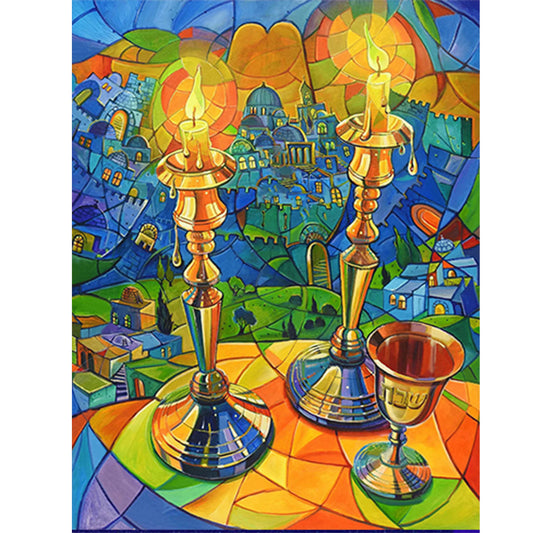 Candle - Full Square Drill Diamond Painting 40*70CM