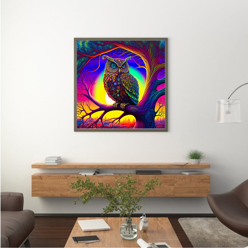 Night Owl - Full Round Drill Diamond Painting 30*30CM