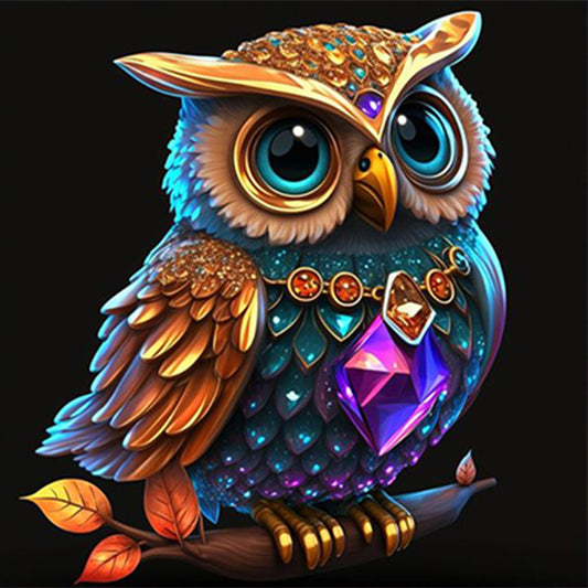 Night Owl - Full Round Drill Diamond Painting 30*30CM