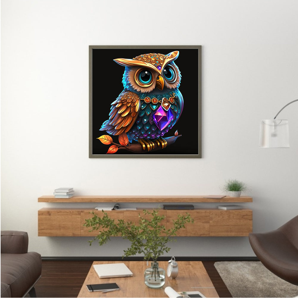 Night Owl - Full Round Drill Diamond Painting 30*30CM