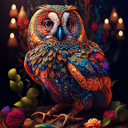 Night Owl - Full Round Drill Diamond Painting 30*30CM