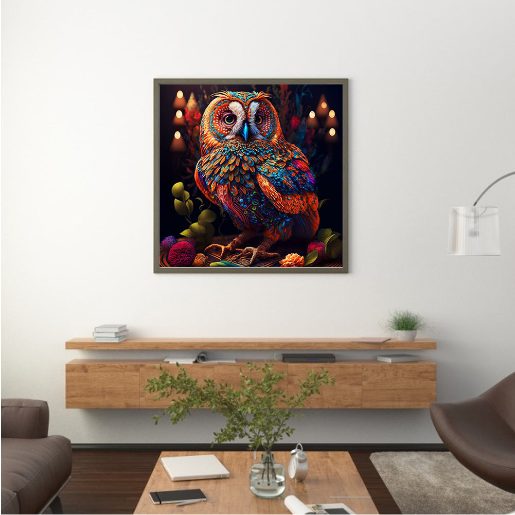 Night Owl - Full Round Drill Diamond Painting 30*30CM