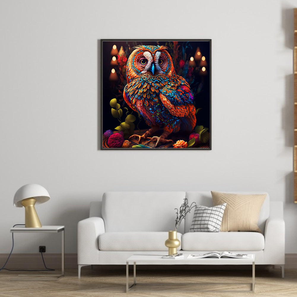 Night Owl - Full Round Drill Diamond Painting 30*30CM