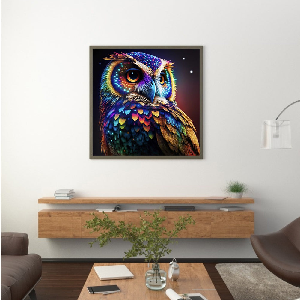 Night Owl - Full Round Drill Diamond Painting 30*30CM