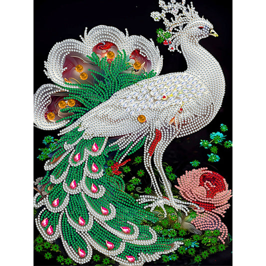 Peacock - Special Shaped Drill Diamond Painting 30*40CM