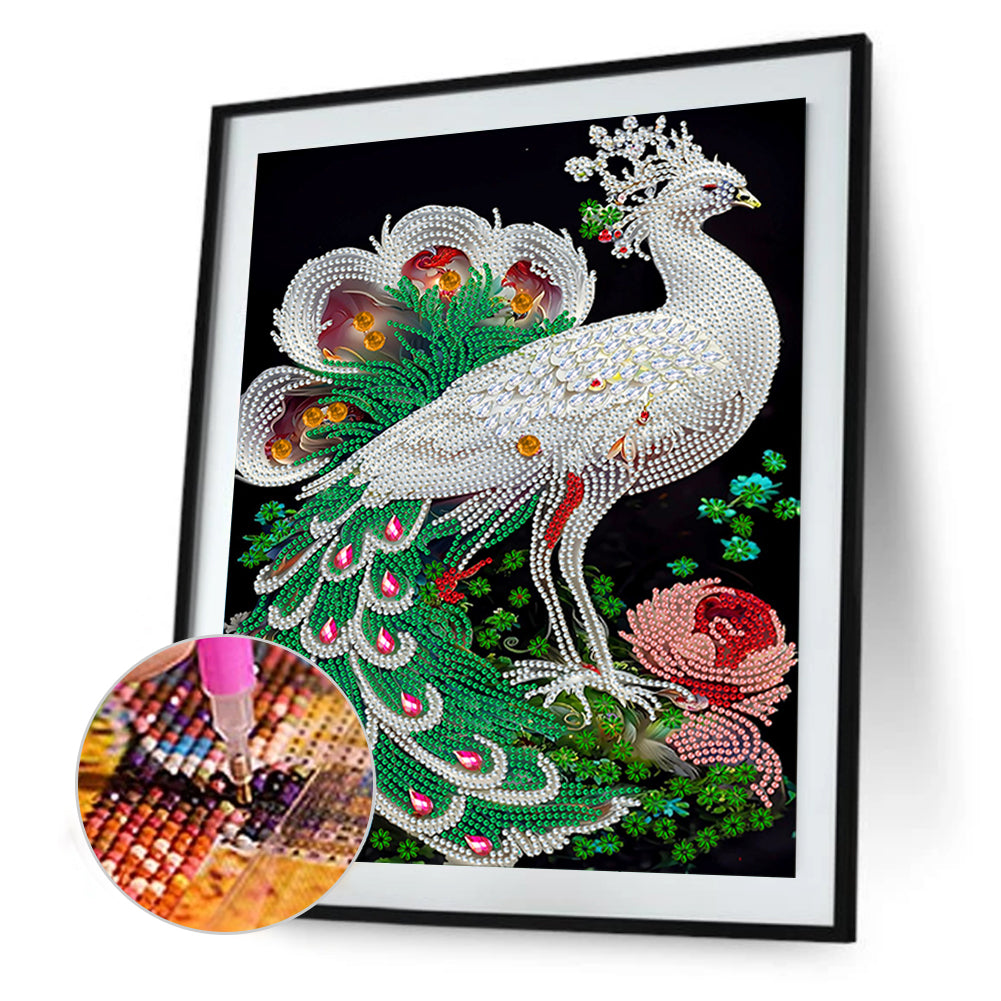 Peacock - Special Shaped Drill Diamond Painting 30*40CM