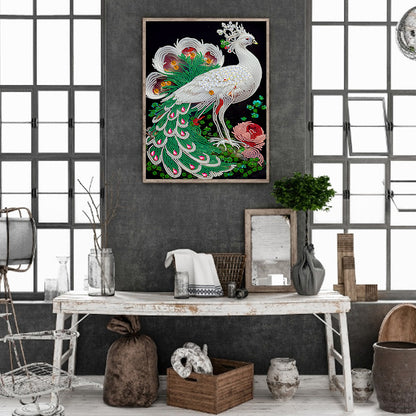 Peacock - Special Shaped Drill Diamond Painting 30*40CM