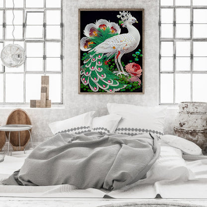 Peacock - Special Shaped Drill Diamond Painting 30*40CM