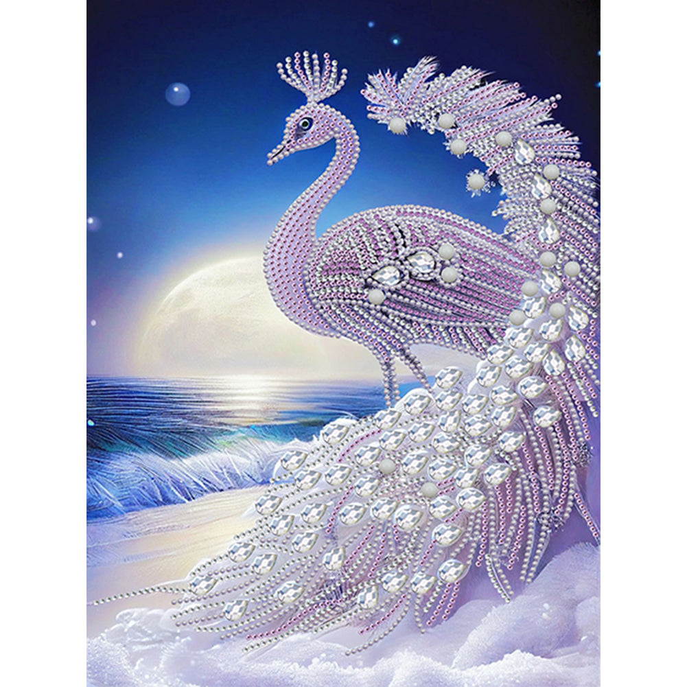 Peacock - Special Shaped Drill Diamond Painting 30*40CM