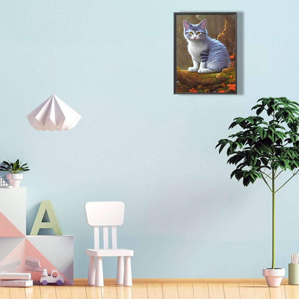 The Cat - Full Round Drill Diamond Painting 30*40CM