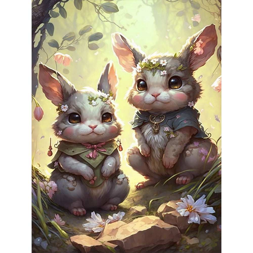 Bunny - Full Round Drill Diamond Painting 30*40CM