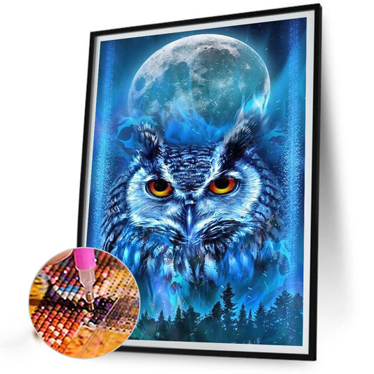 Owl - Full Round Drill Diamond Painting 30*40CM