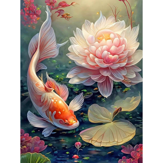 Koi Carp - Full Round Drill Diamond Painting 30*40CM