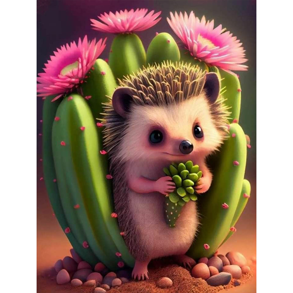 Hedgehog - Full Round Drill Diamond Painting 30*40CM