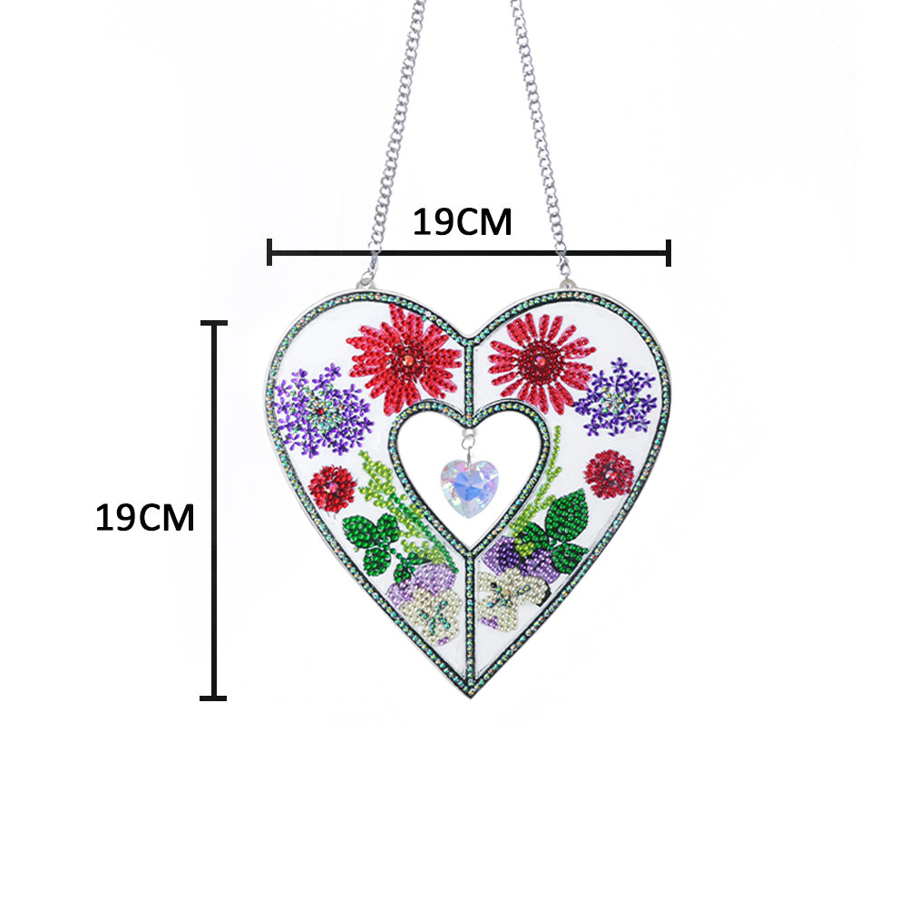 DIY Crystal Diamond Pendant Hanging Ornament Point Drill Pendant for Home Garden