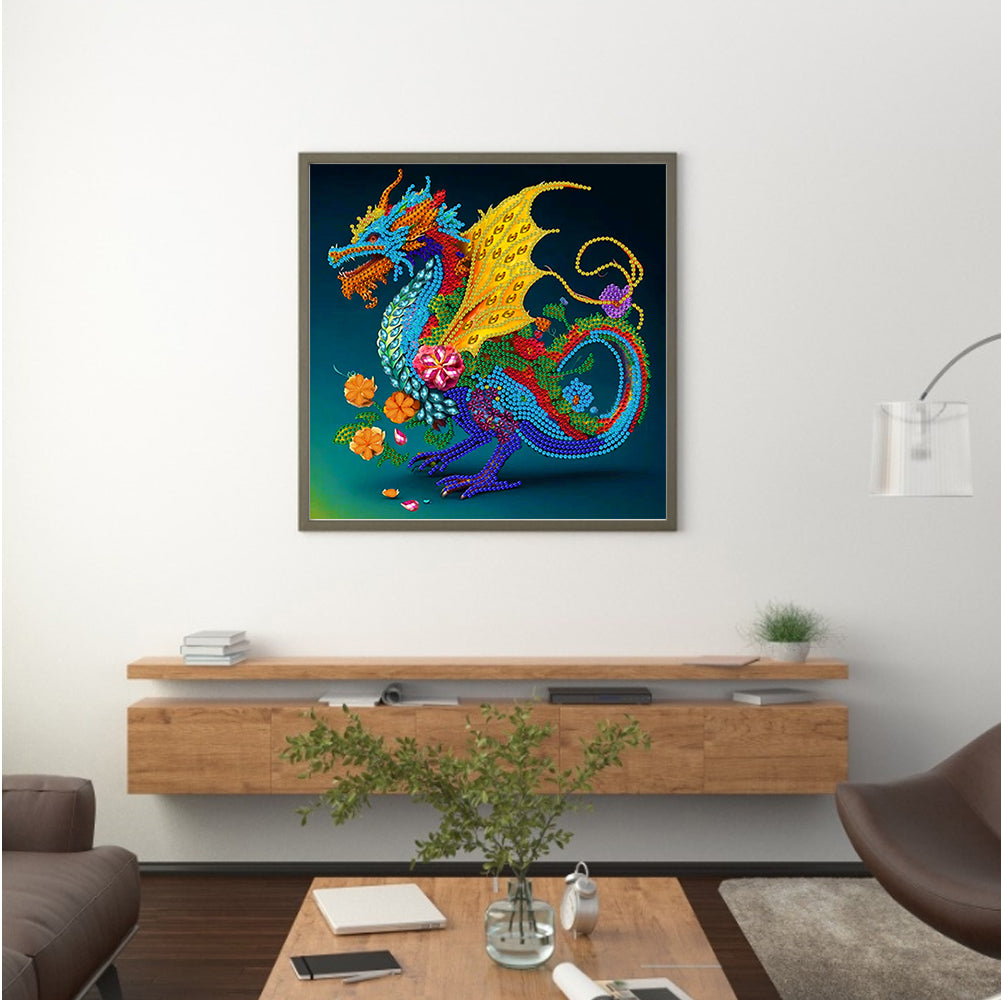 12 Zodiac Dragons - Special Shaped Drill Diamond Painting 30*30CM