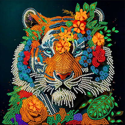 12 Zodiac Tigers - Special Shaped Drill Diamond Painting 30*30CM