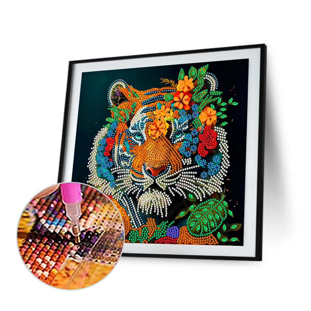 12 Zodiac Tigers - Special Shaped Drill Diamond Painting 30*30CM