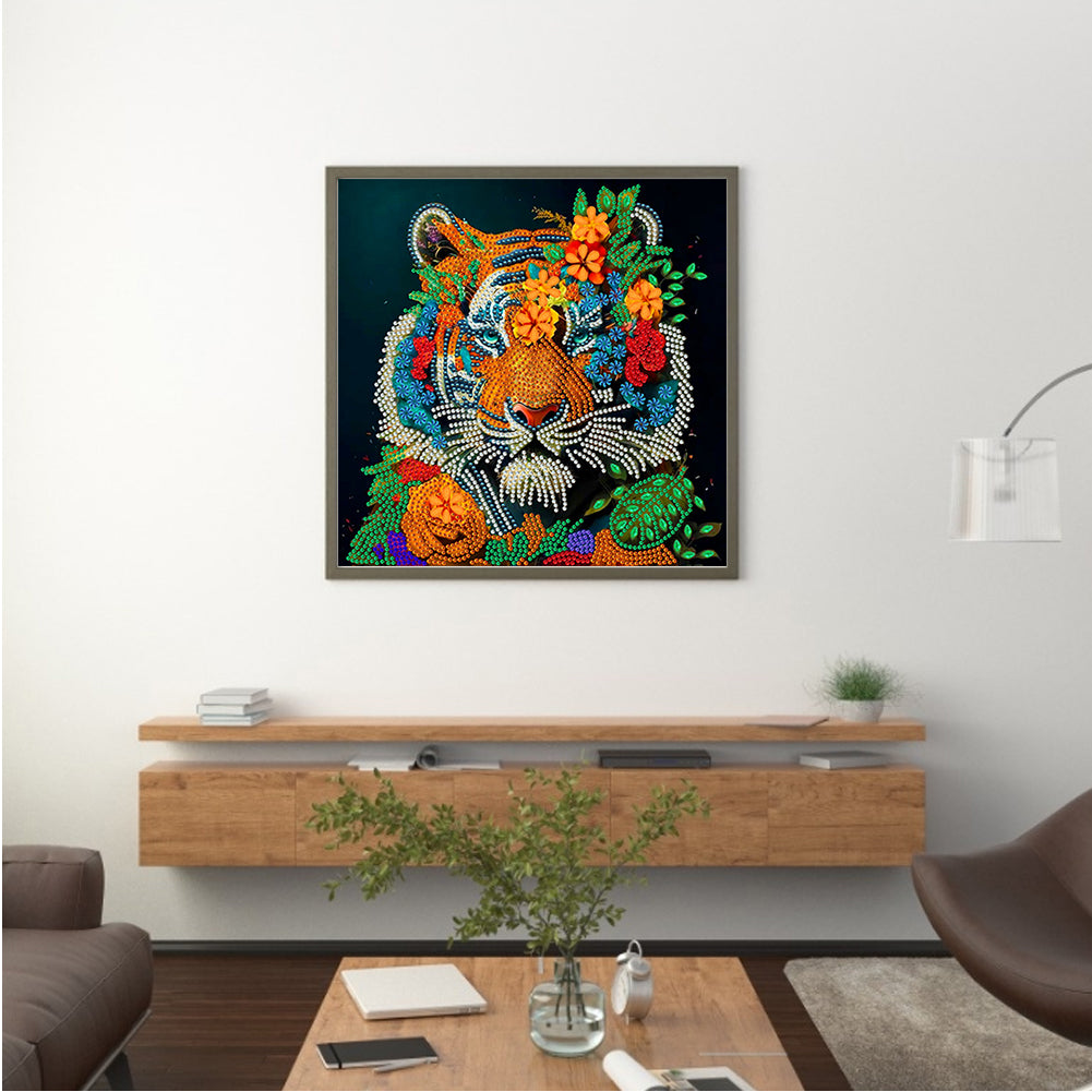 12 Zodiac Tigers - Special Shaped Drill Diamond Painting 30*30CM