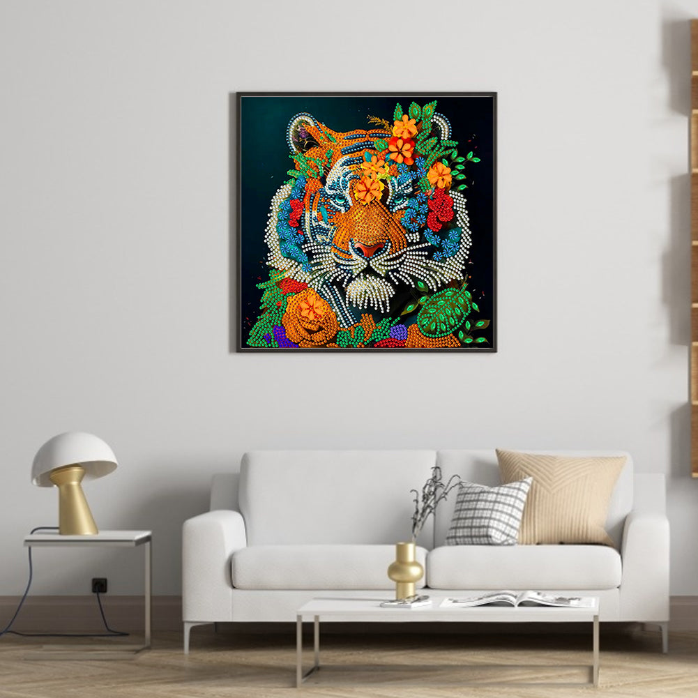 12 Zodiac Tigers - Special Shaped Drill Diamond Painting 30*30CM