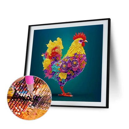 12 Zodiac Chickens - Special Shaped Drill Diamond Painting 30*30CM