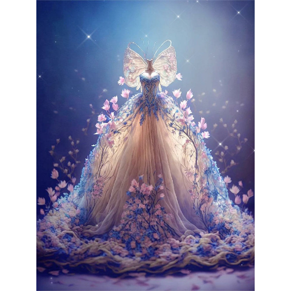Stunning Wedding Dress - Full Round Drill Diamond Painting 30*40CM