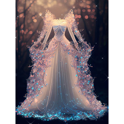 Stunning Wedding Dress - Full Round Drill Diamond Painting 30*40CM