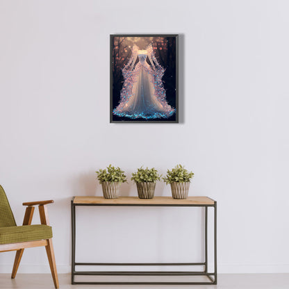 Stunning Wedding Dress - Full Round Drill Diamond Painting 30*40CM