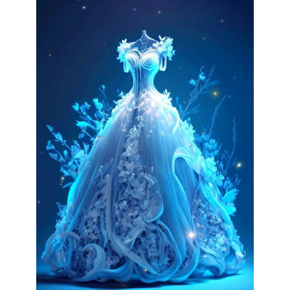 Stunning Wedding Dress - Full Round Drill Diamond Painting 30*40CM