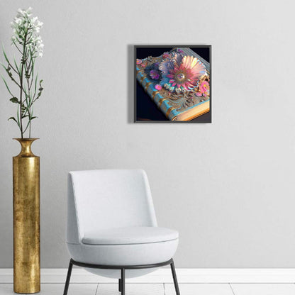 Colored Flower Magic Book - Full Round Drill Diamond Painting 30*30CM