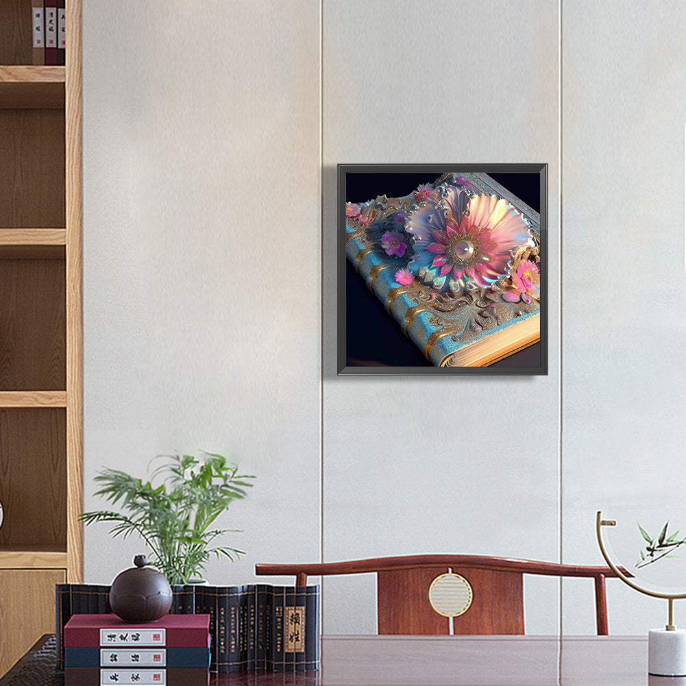 Colored Flower Magic Book - Full Round Drill Diamond Painting 30*30CM