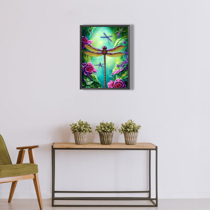 Butterfly Dragonfly - Full Round Drill Diamond Painting 30*40CM