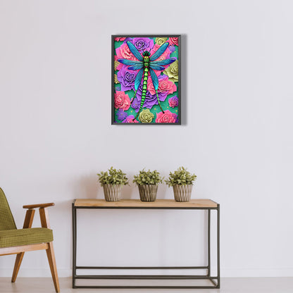 Butterfly Dragonfly - Full Round Drill Diamond Painting 30*40CM