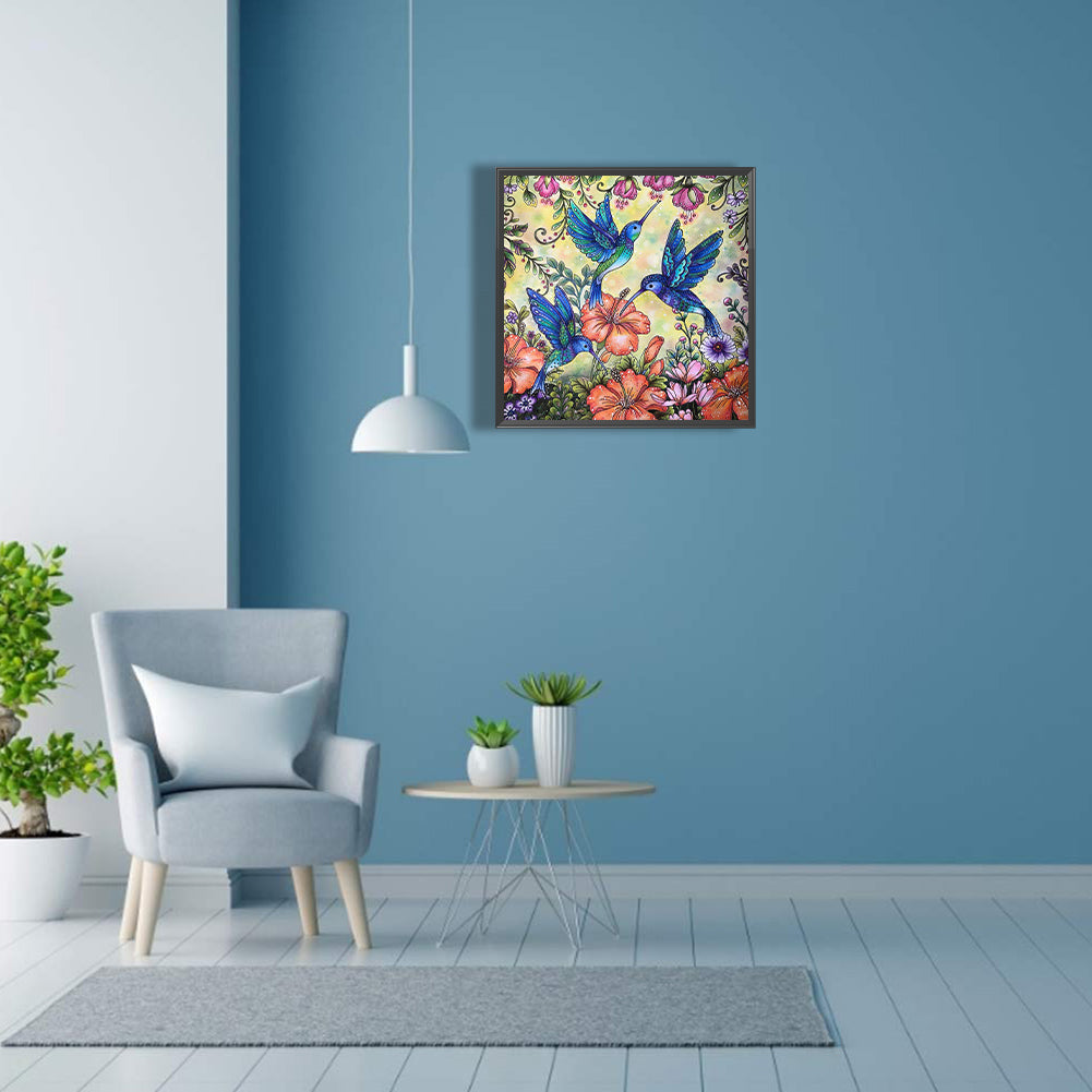 Hummingbird - Full Square Drill Diamond Painting 30*30CM