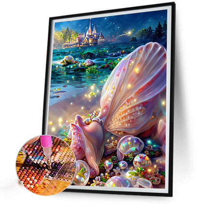 Beach Pearl Shell - Full Square Drill Diamond Painting 30*40CM